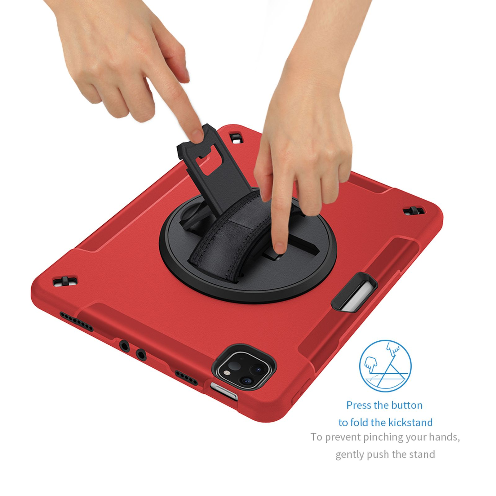 Case Schutzhülle Ipad Apple 4in1 für 2020 2018 11 Zoll Rot Kunststoff, Pro LOBWERK Bookcover 11