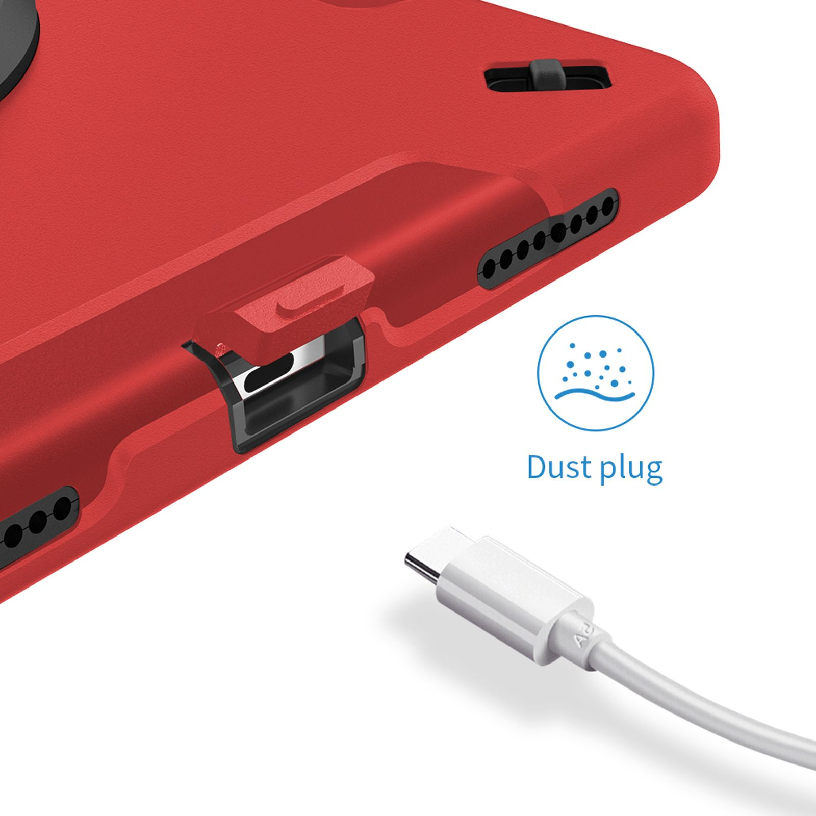 LOBWERK 4in1 Schutzhülle Case Ipad Bookcover Zoll 2020 Pro 11 Apple Kunststoff, Rot 11 für 2018
