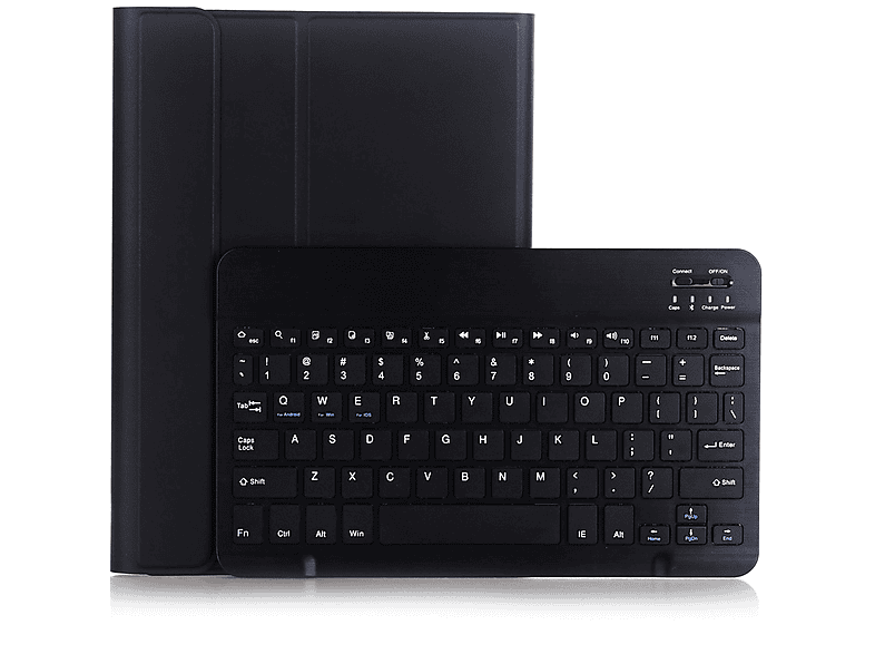 LOBWERK Hülle Schutzhülle Bookcover für 7 Kunststoff, 10.2 Zoll Generation iPad 10.2 Schwarz Apple Pro 2019/2020/2021