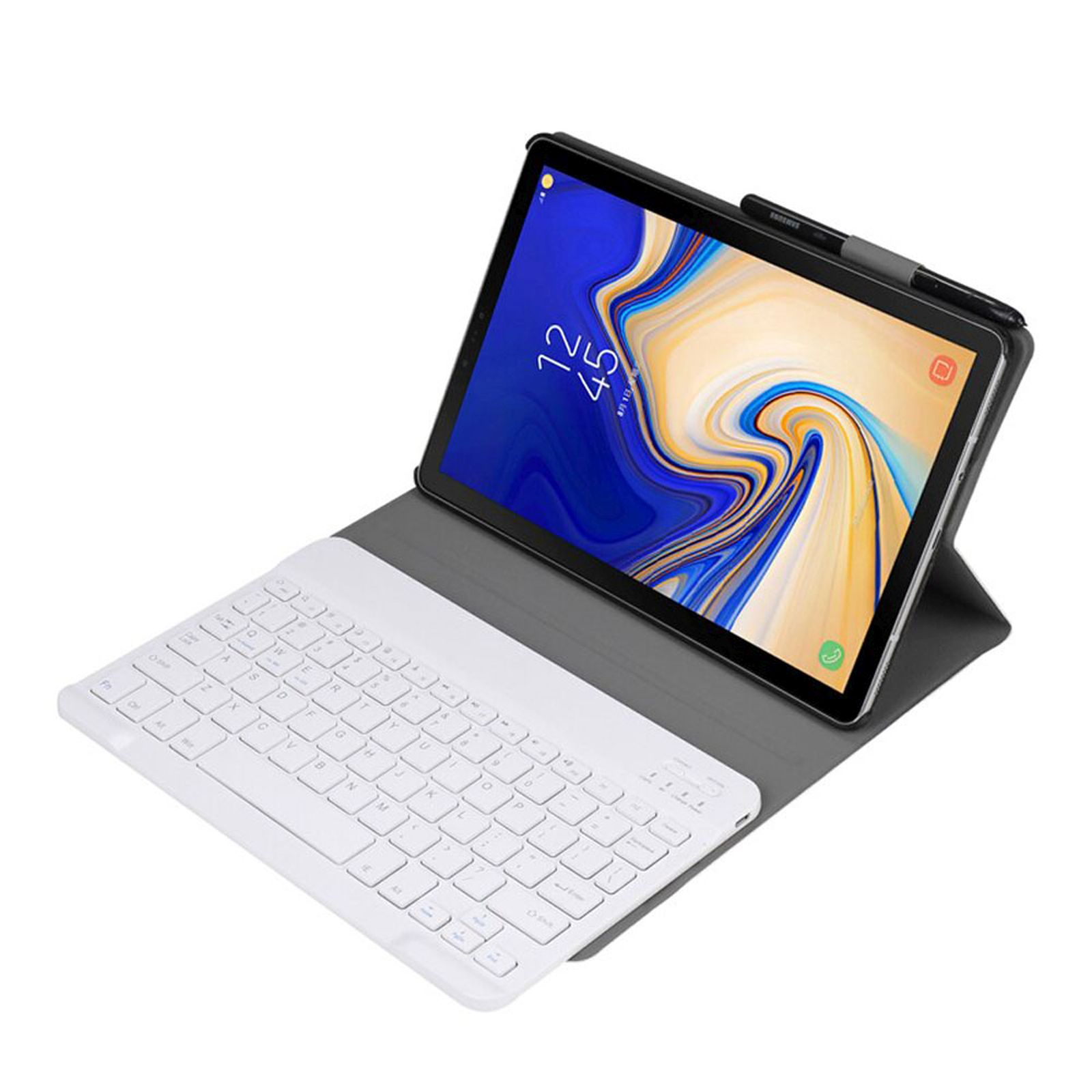 Samsung Tab A7 + 2in1 Tastatur Cover) (Bluetooth Bookcover für LOBWERK bronze Schutzhülle Set Kunststoff, T505 T500
