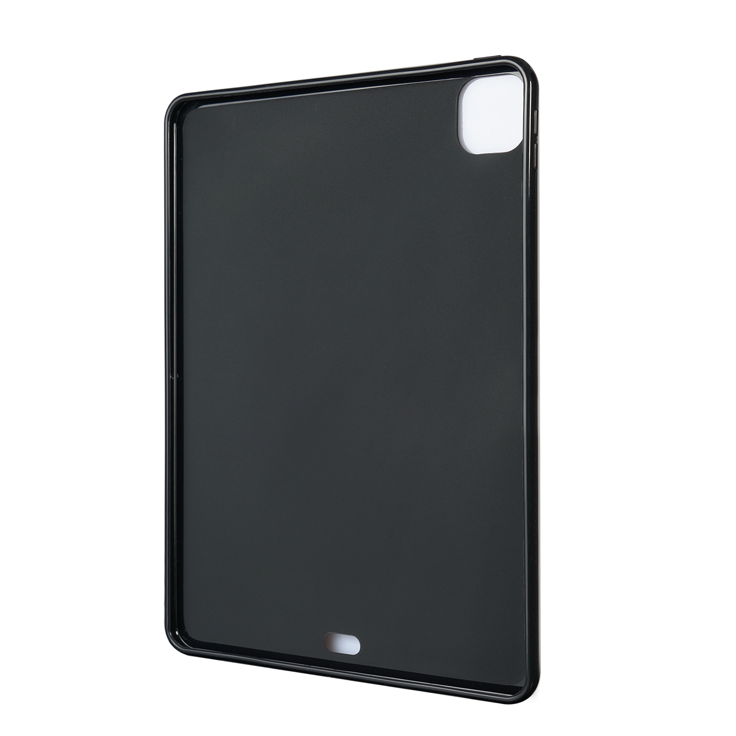 Schwarze Tablethülle mit Kameraausschnitt und Stiftschacht.