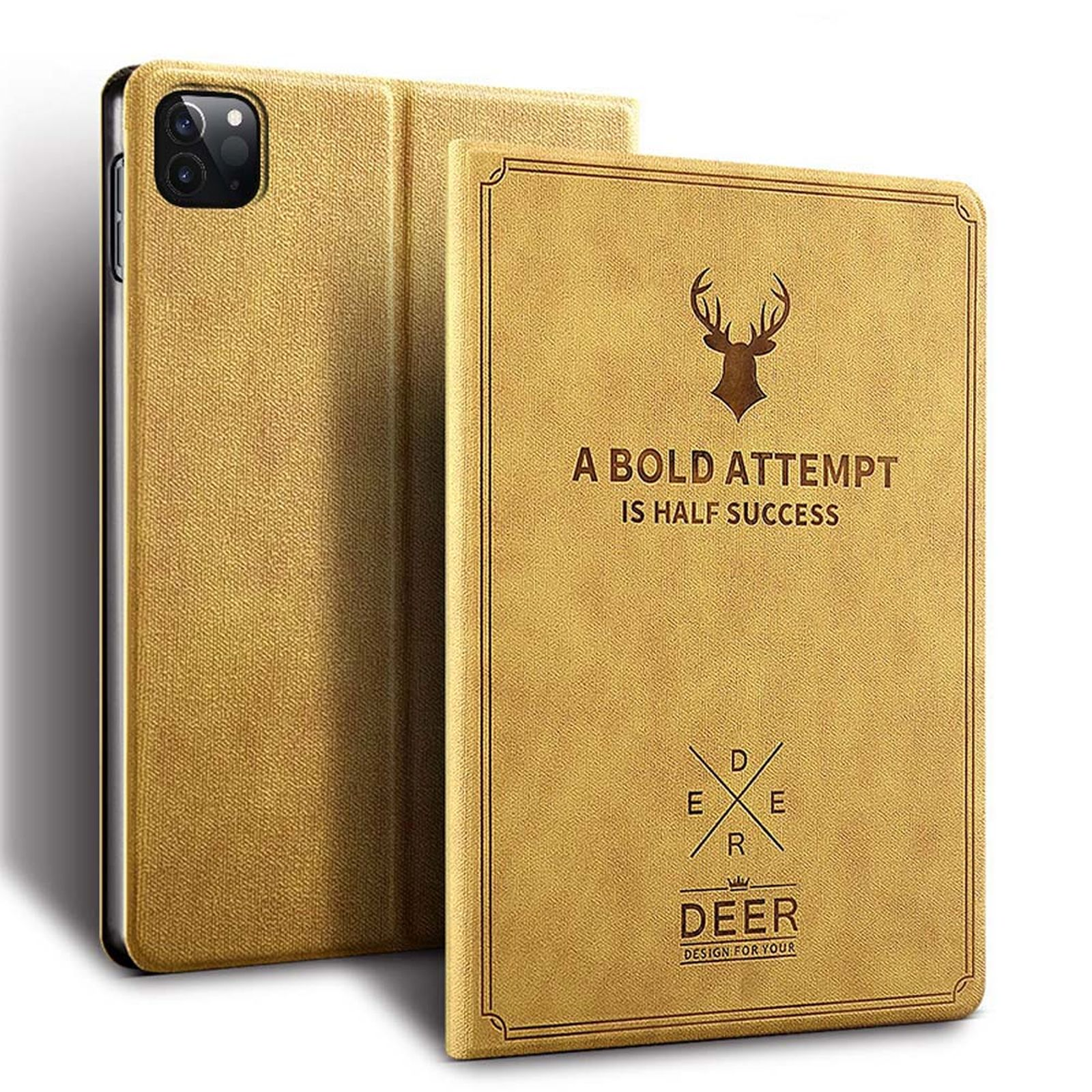 LOBWERK Hülle Schutzhülle Bookcover für Apple Kunststoff, Pro 2020 Gelb 11 iPad
