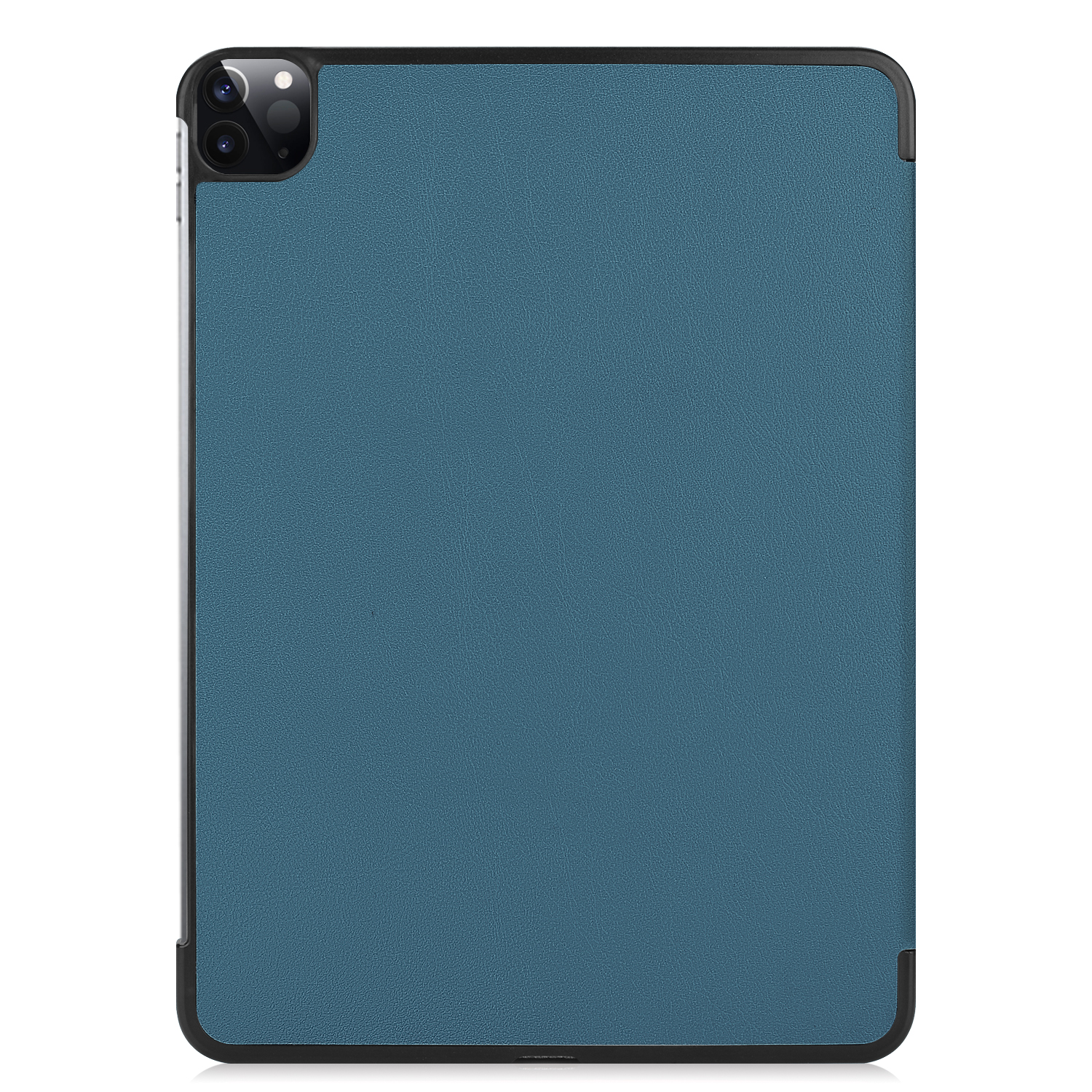Eine blaue Tablethülle. Die Hülle ist geschlossen und der Bildschirm ist nicht sichtbar.