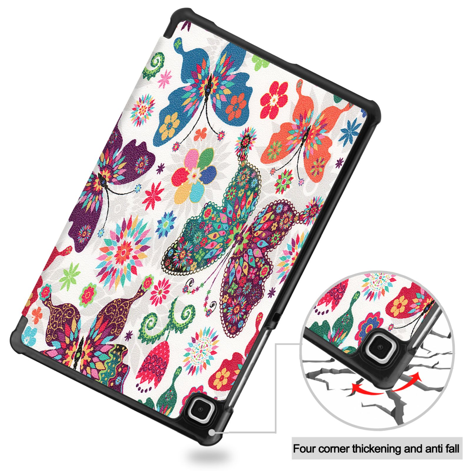 Zoll Lite Samsung Bookcover Kunstleder, LOBWERK Mehrfarbig SM-T225 Schutzhülle Galaxy 8.7 SM-T220 für A7 Hülle