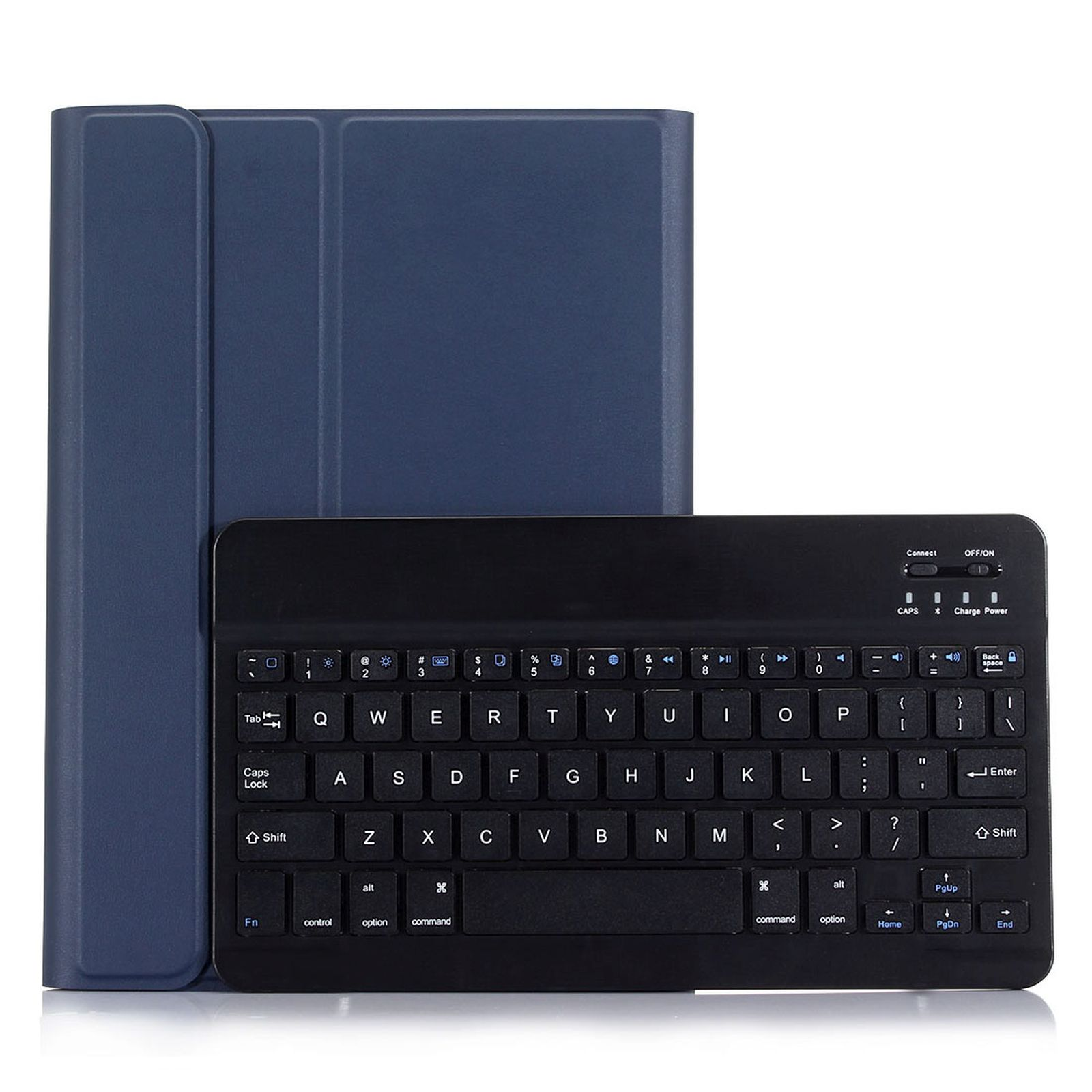 LOBWERK 2in1 Set (Bluetooth Tastatur Kunststoff, S6 Blau Tab Cover) SM-T865 für SM-T860 Tab S Galaxy Samsung Schutzhülle 10.5 Bookcover + Zoll
