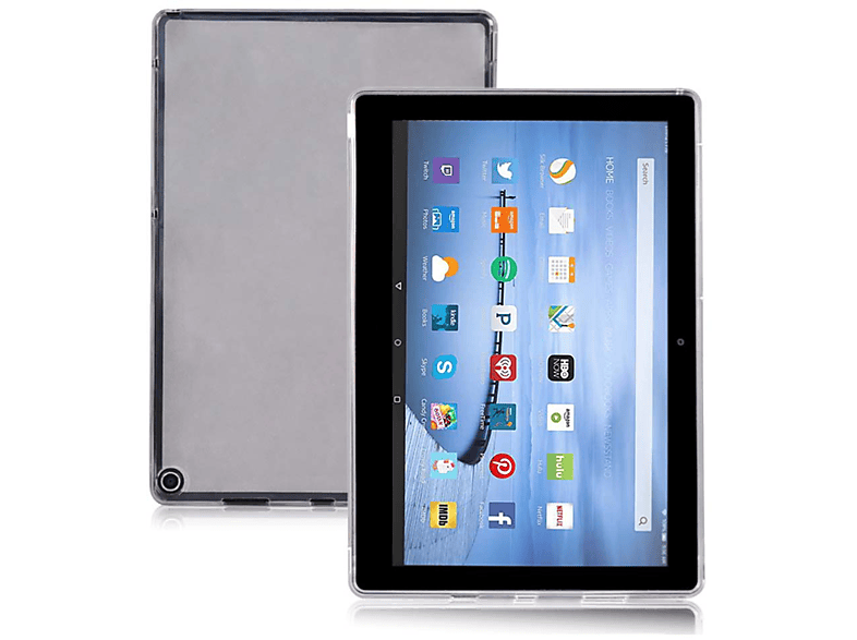 LOBWERK Hülle Schutzhülle Backcover für Amazon Fire 10/ 10 Plus 11 Generation 2021 10.1 Zoll TPU, Matt | Tablet Backcover