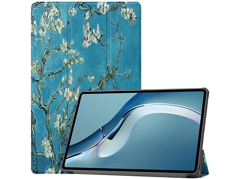 LOBWERK Hülle Schutzhülle Bookcover für Huawei MatePad Pro 2021 12.6 Kunstleder, Mehrfarbig