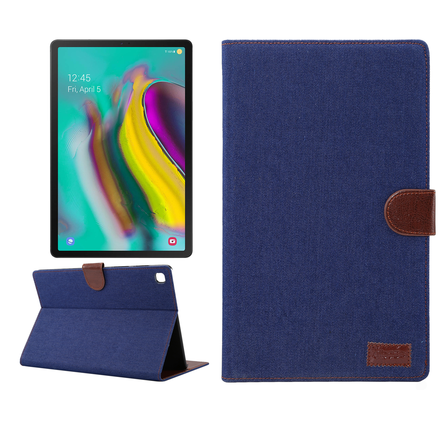 T500 LOBWERK Bookcover Schutzhülle Blau T505 A7 Galaxy Hülle Tab Samsung Zoll für 10.4 Kunststoff,