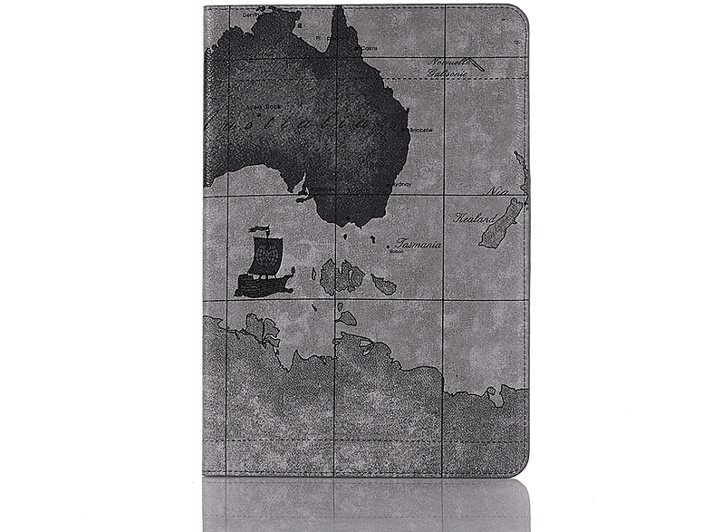 LOBWERK Hülle Schutzhülle Bookcover für Samsung Galaxy Tab S7 T870 T875 X700 11 Zoll Kunststoff, Grau