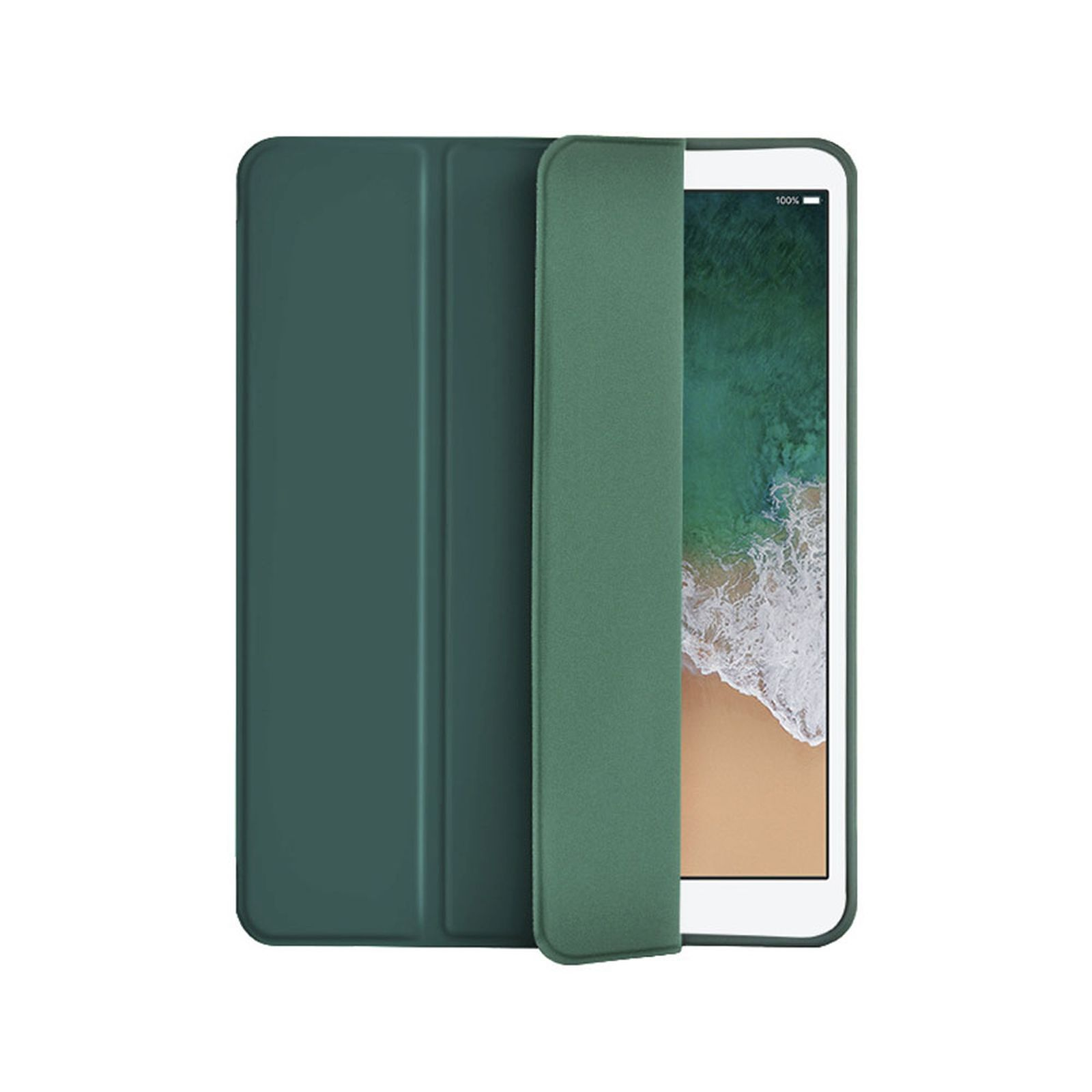 LOBWERK iPad Apple 2020 Pro für 12.9 Bookcover Kunststoff, Grün Hülle Schutzhülle