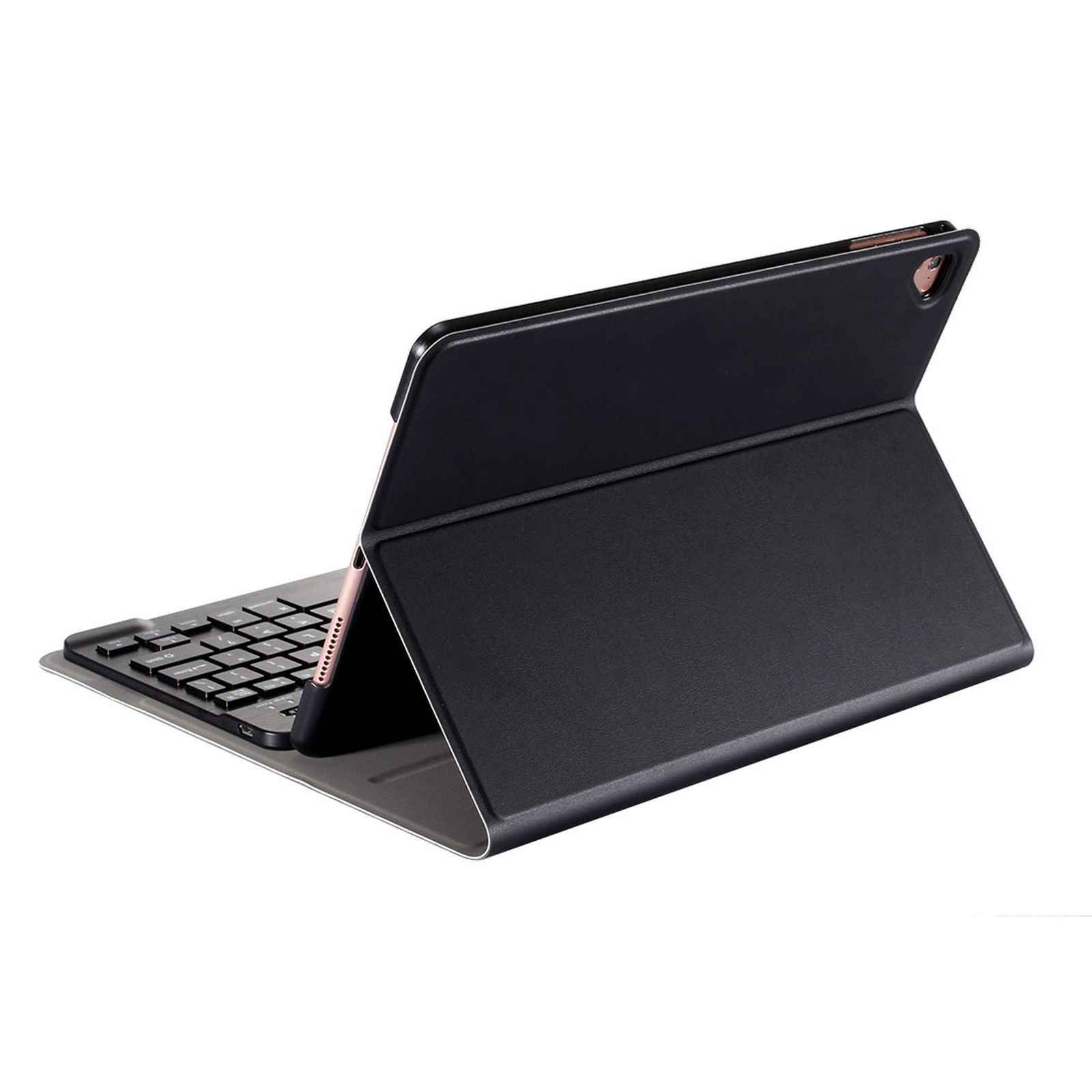Kunststoff, LOBWERK Tab Tastatur (Bluetooth Samsung Schwarz + Schutzhülle Set für Bookcover 2in1 Cover) SM-T870/T875/X700 S7