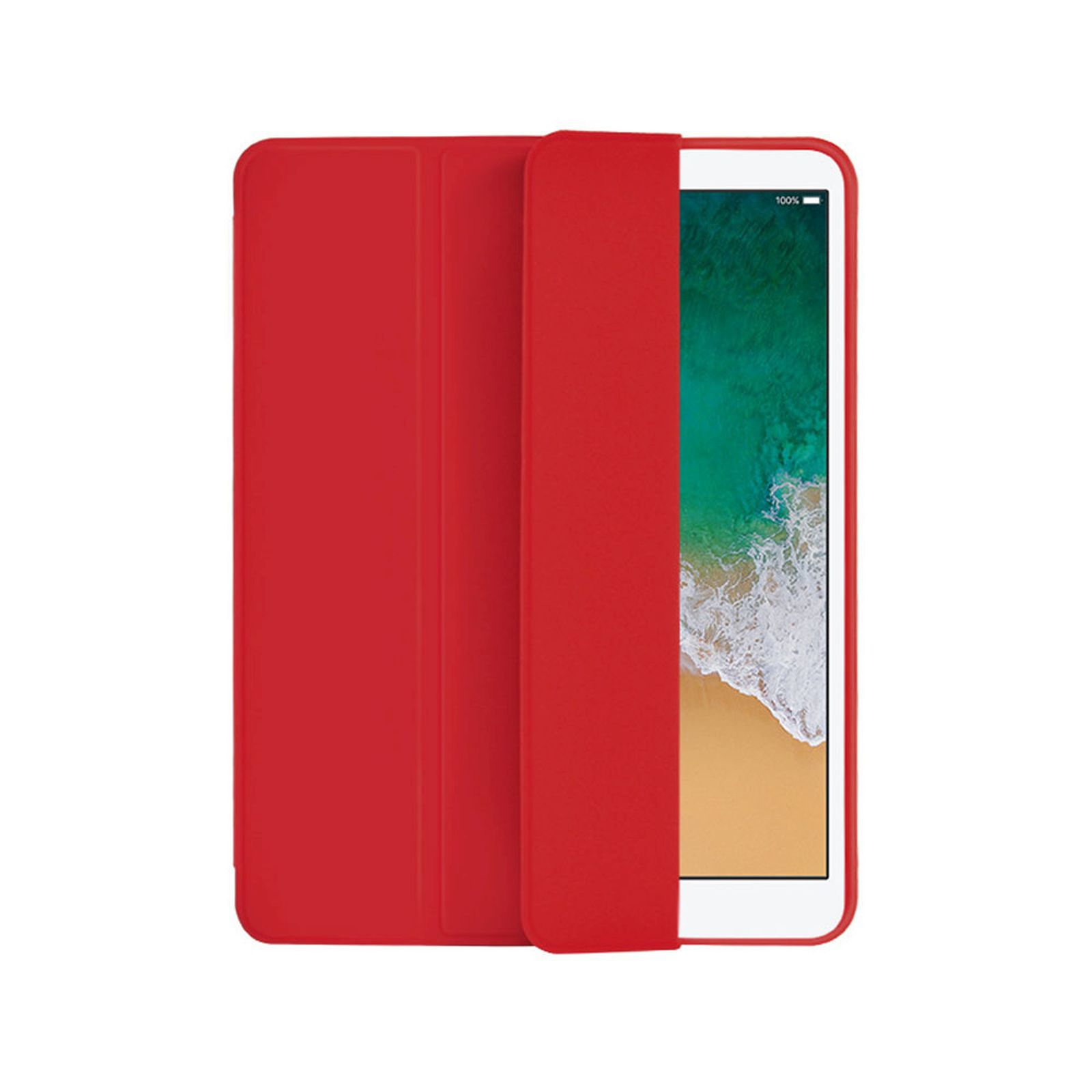 LOBWERK Hülle Schutzhülle Bookcover 9.7 Rot 1 Zoll Kunststoff, Air 2 9.7 Air für iPad Apple
