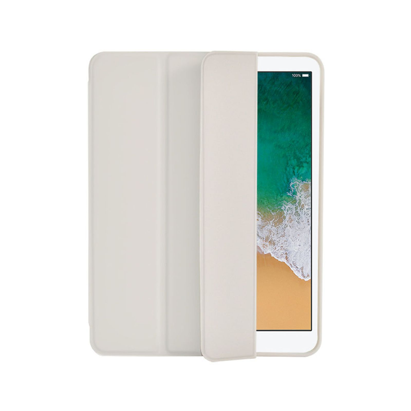 LOBWERK Hülle Schutzhülle Bookcover für Kunststoff, Pro iPad 12.9 2020 Grau Apple