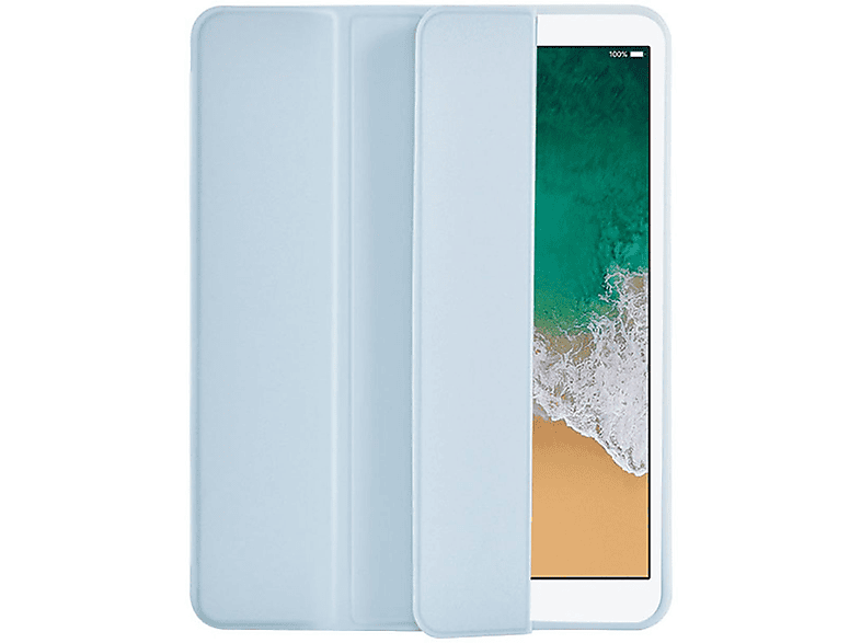 LOBWERK Hülle Schutzhülle Bookcover für 2020 Kunststoff, 12.9 iPad Apple Pro Hellblau