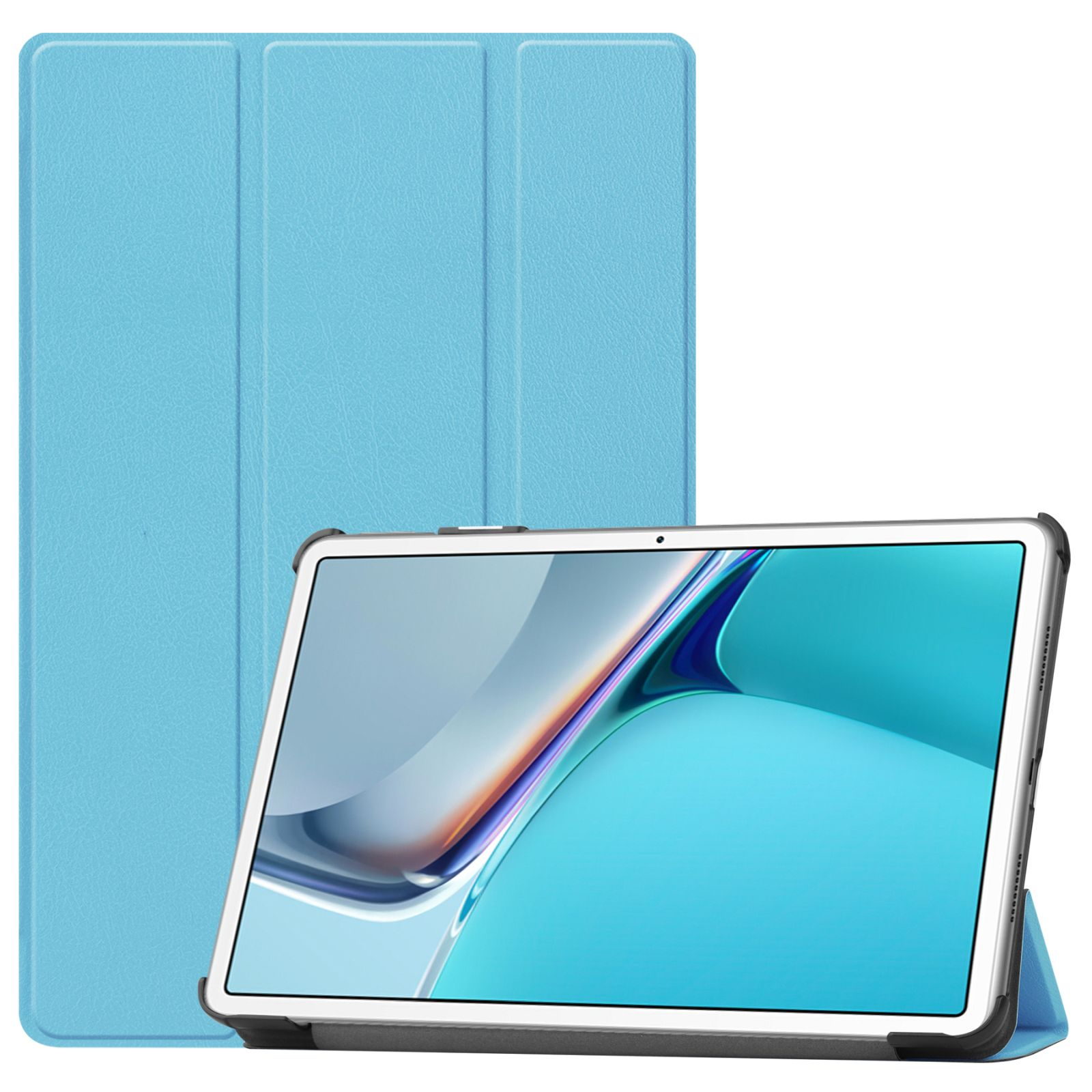 MatePad Schutzhülle Huawei Kunstleder, 2021 Bookcover Hellblau LOBWERK 11 11 für Zoll Hülle