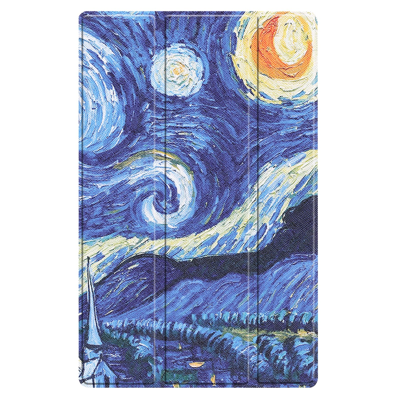 Tablet-Hülle mit Van Goghs Sternennacht-Gemälde darauf.