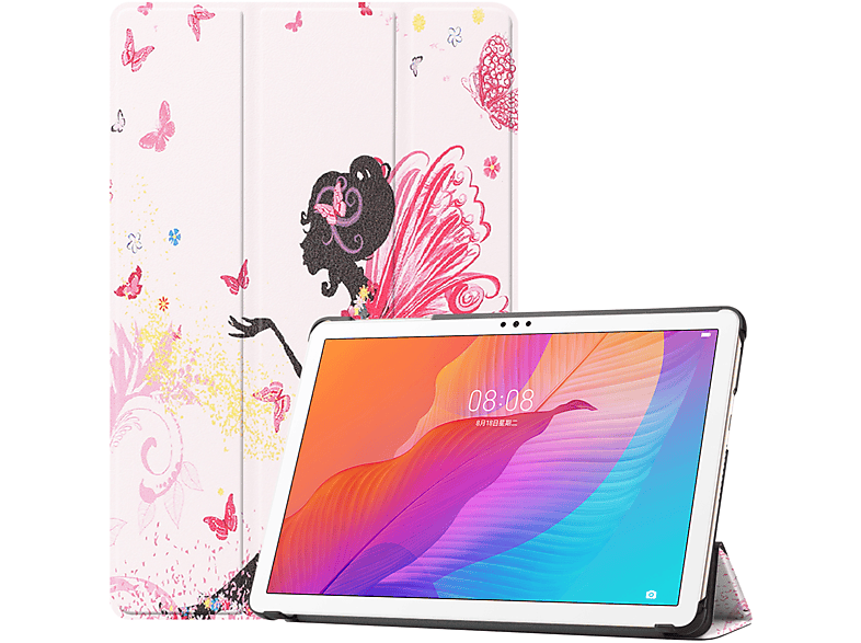 LOBWERK Hülle Schutzhülle Bookcover für Huawei Honor 6/MatePad T10/T10S 10.1 Zoll Kunstleder, Mehrfarbig