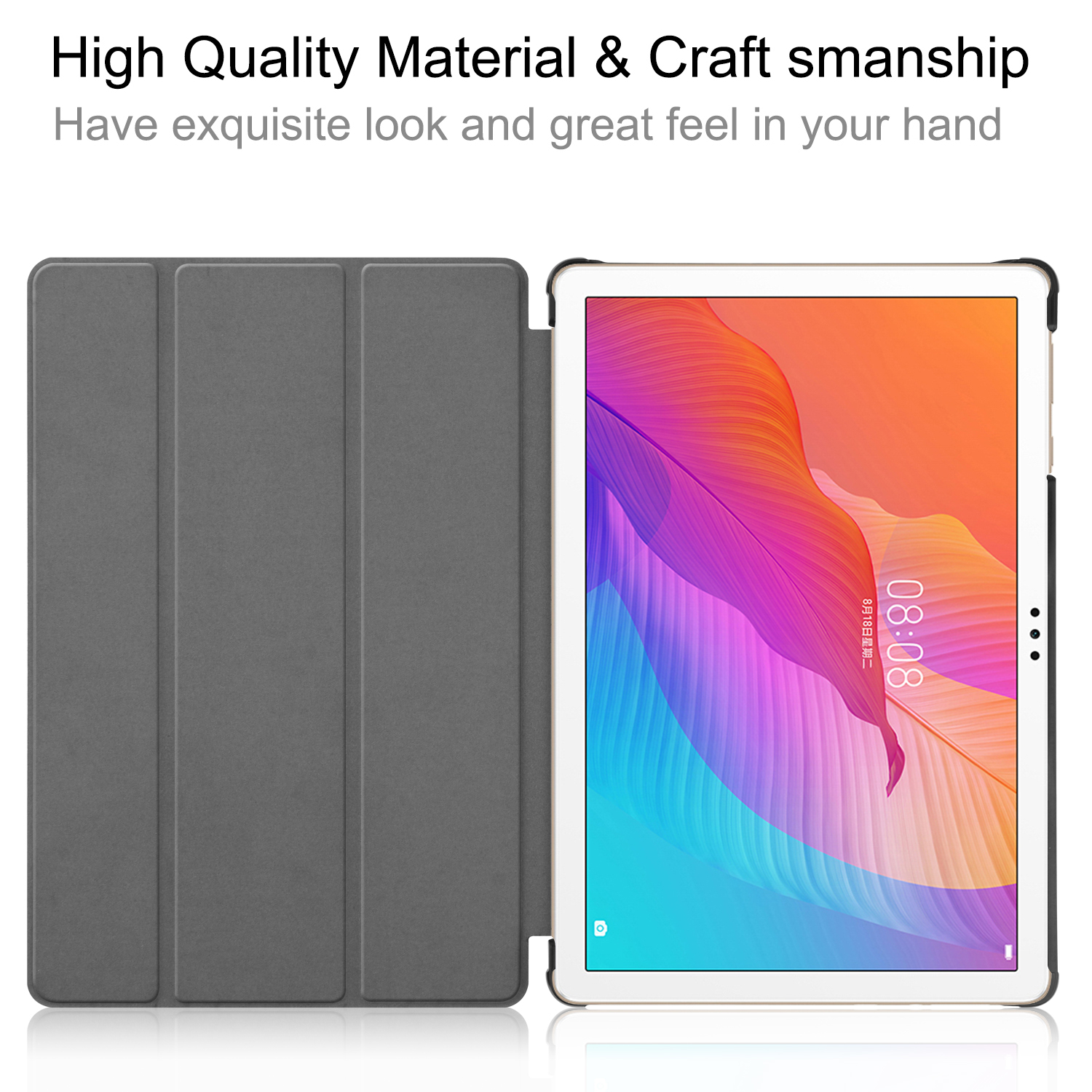 Huawei Schutzhülle 10.1 Mehrfarbig Bookcover Kunstleder, T10/T10S 6/MatePad Hülle LOBWERK Zoll für Honor