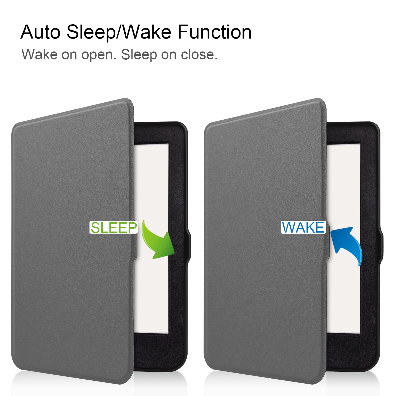 Zwei E-Reader, einer offen, einer geschlossen.