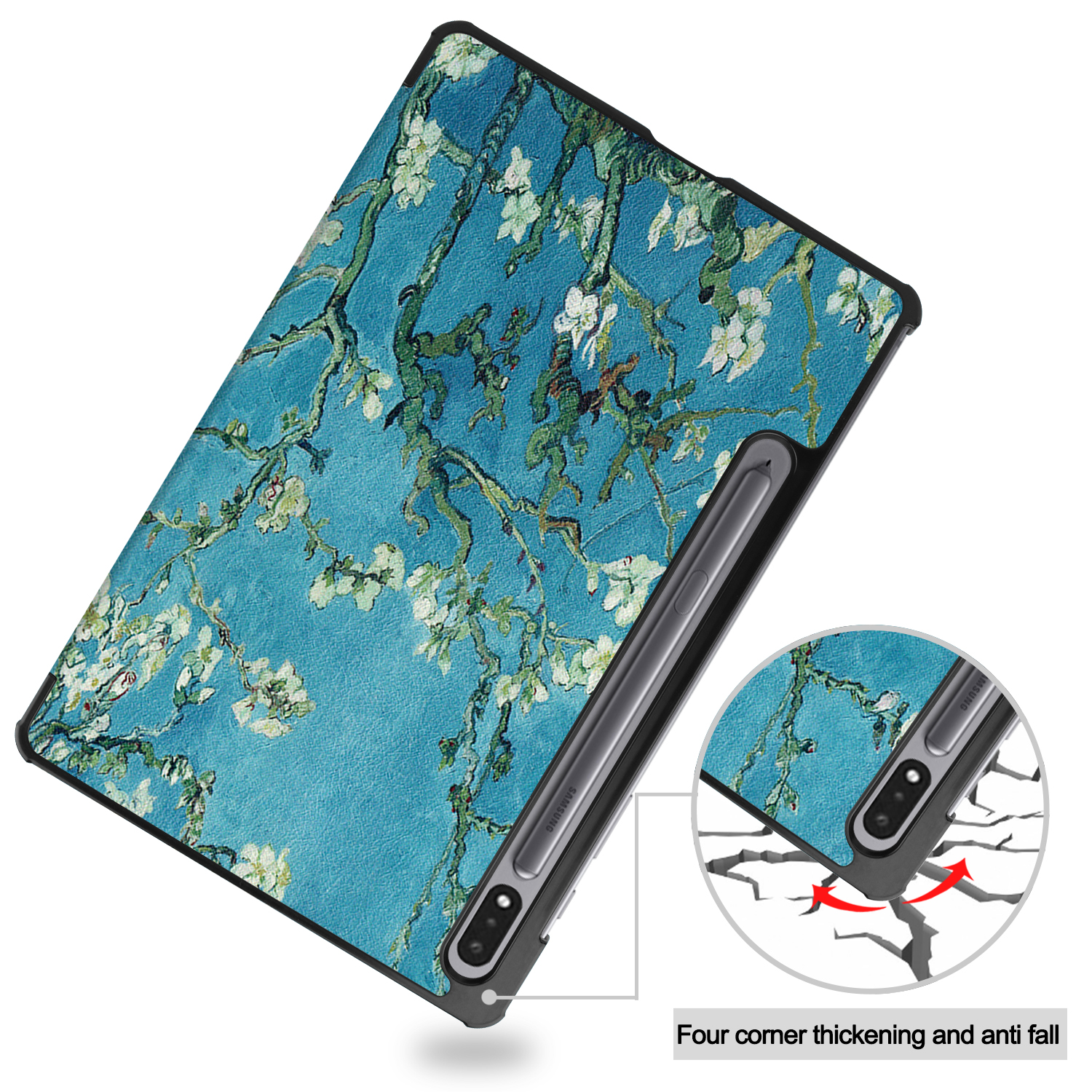LOBWERK Hülle Bookcover S7 Samsung Schutzhülle Kunstleder, für SM-T870/T875/X700 Mehrfarbig Tab Galaxy