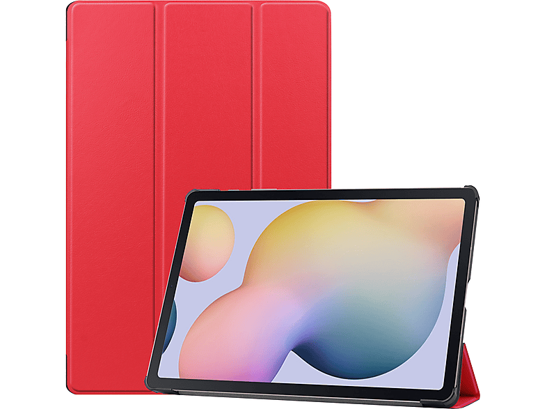LOBWERK Hülle Rot Bookcover Samsung X800 S7 T970 Plus 12.4 für Galaxy Zoll Schutzhülle Tab S T975 Kunstleder