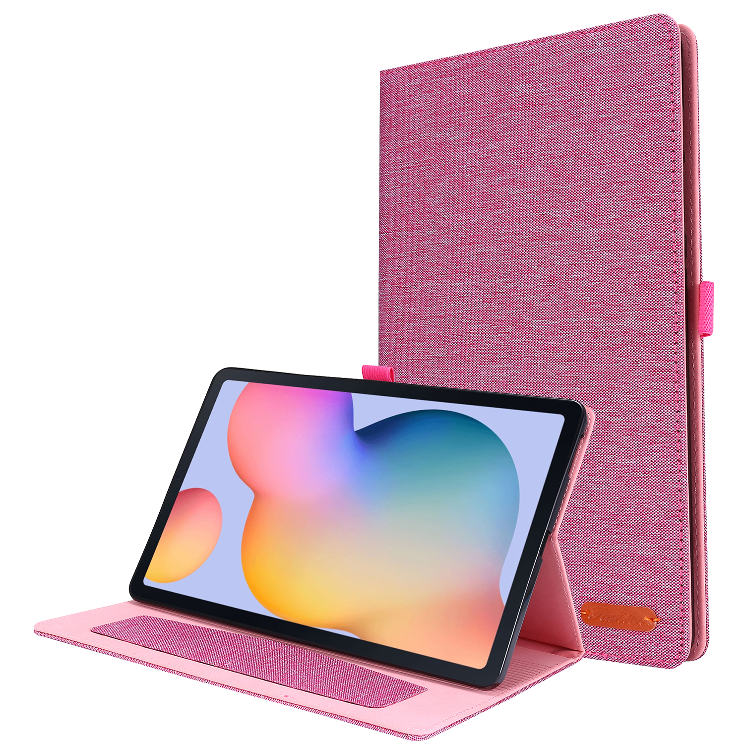 LOBWERK Hülle Schutzhülle Bookcover für S6 Pink P615 Tab Lite Kunststoff, Galaxy Zoll 10.4 SM-P610 Samsung