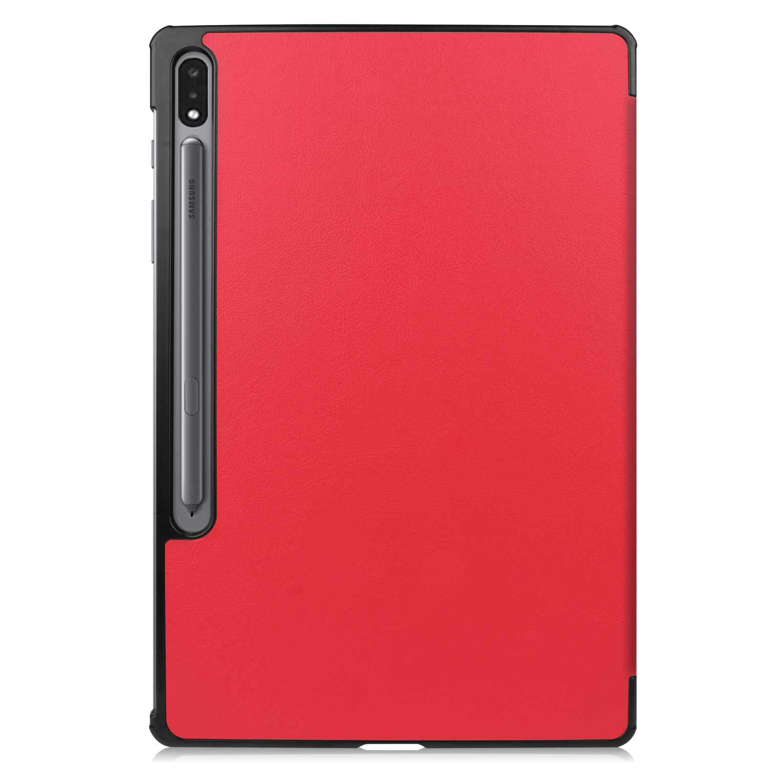 LOBWERK Hülle Schutzhülle Bookcover 12.4 S7 S Plus Tab Samsung Galaxy für X800 Zoll T975 Rot T970 Kunstleder