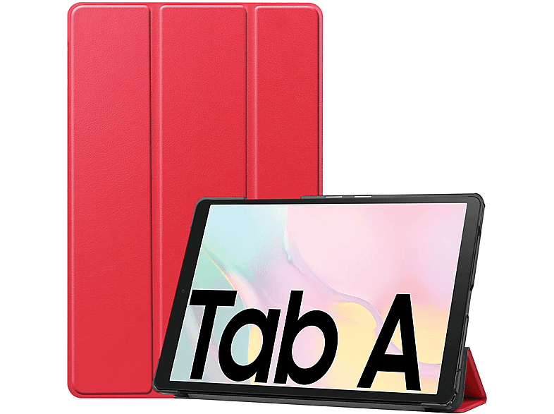 Galaxy Tab Hülle Kunstleder, Rot LOBWERK Bookcover SM-T500 T505 Samsung A7 Schutzhülle für