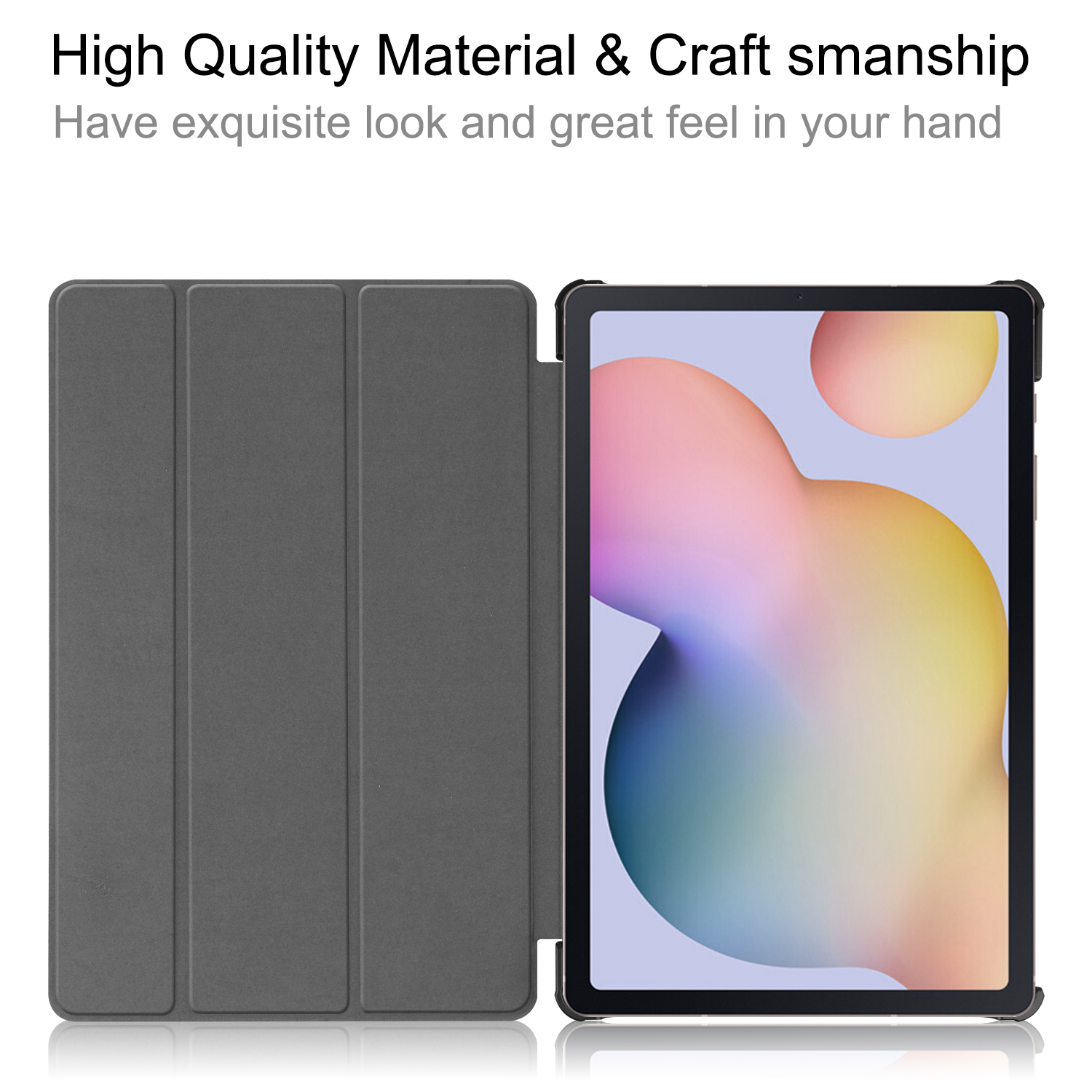 Bookcover Tab SM-T870/T875/X700 Kunstleder, für Schutzhülle S7 Galaxy Grau LOBWERK Hülle Samsung