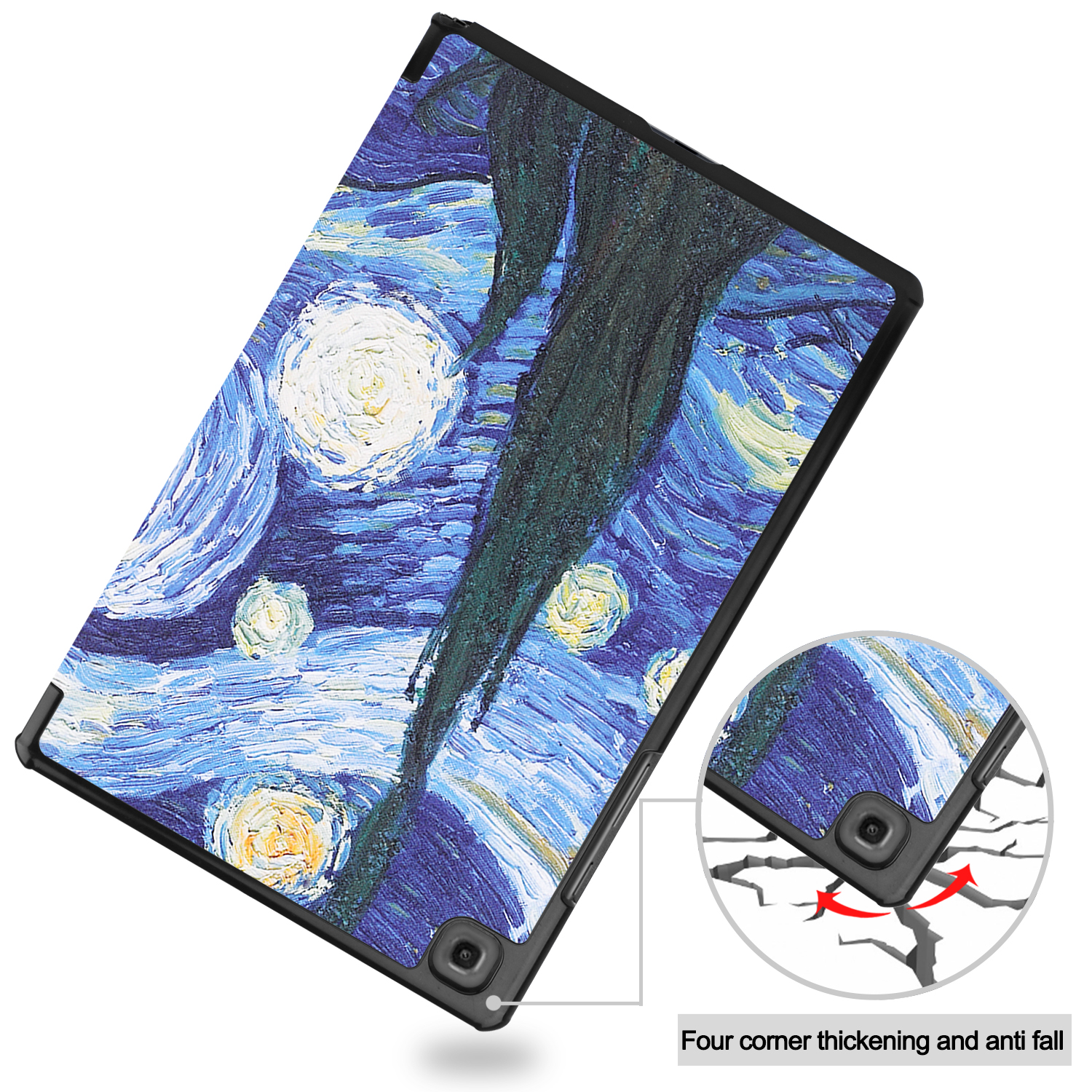 LOBWERK Hülle Schutzhülle Bookcover Galaxy für T505 Kunstleder, A7 Tab SM-T500 Samsung NEU