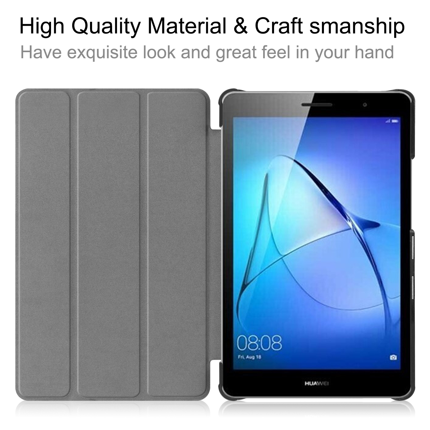 LOBWERK Hülle T8 MatePad Huawei Zoll 8.0 Bookcover Mehrfarbig Kunstleder, für Schutzhülle