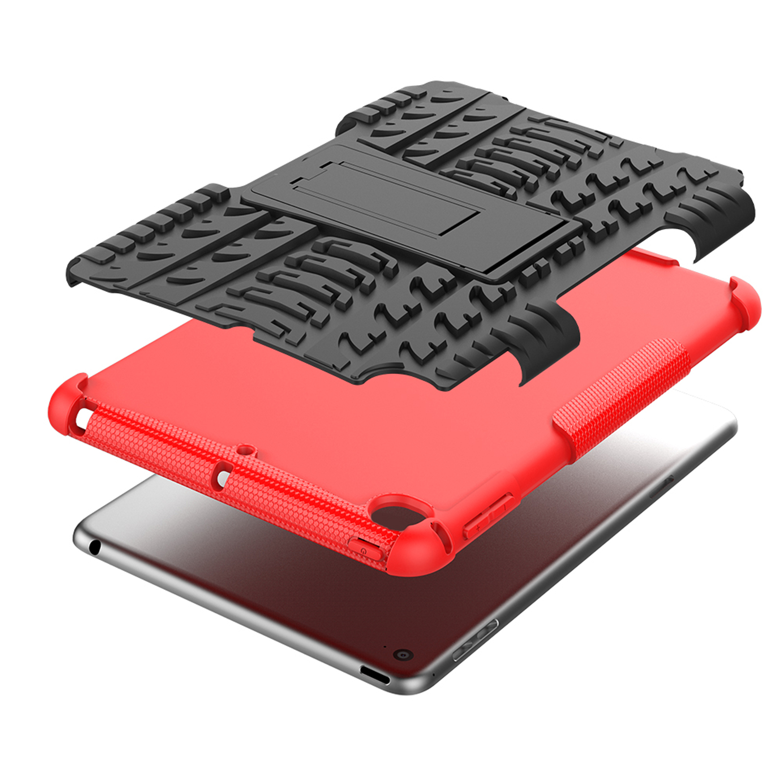 Apple 4/5 iPad Zoll Rot für 7,9 LOBWERK Bookcover Hülle Schutzhülle Mini Kunststoff,