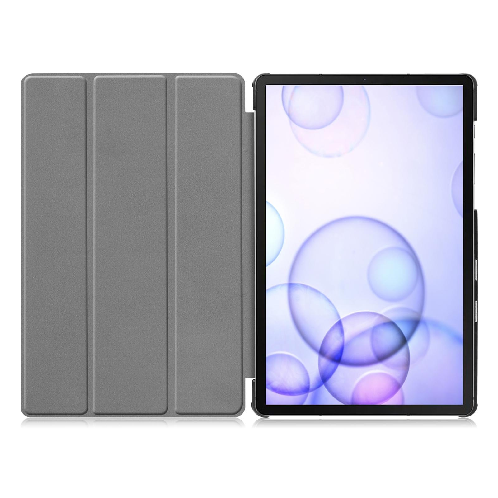 LOBWERK Hülle Grau für Bookcover Samsung Galaxy Tab Schutzhülle Zoll S6 Kunstleder, SM-T860 10.5