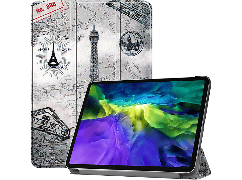 LOBWERK Hülle iPad Mehrfarbig /2021/2022 Bookcover Pro 2020 Kunstleder, 11 Schutzhülle Apple Zoll für 11