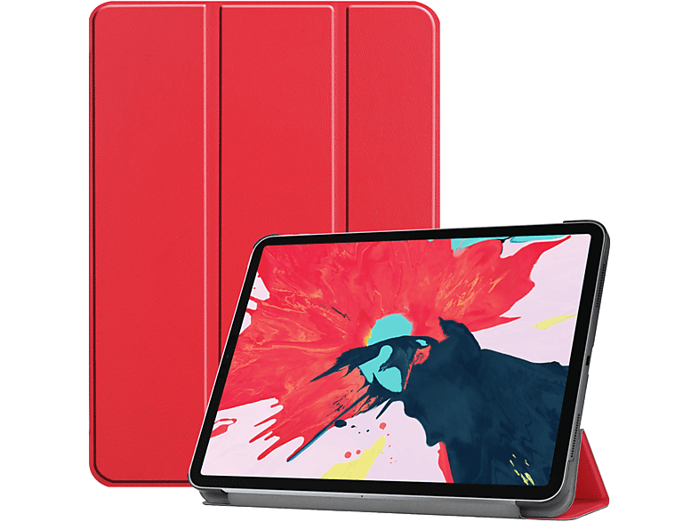 LOBWERK Hülle Schutzhülle Bookcover für Apple iPad Pro 11 2020 /2021/2022 11 Zoll Kunstleder, Rot