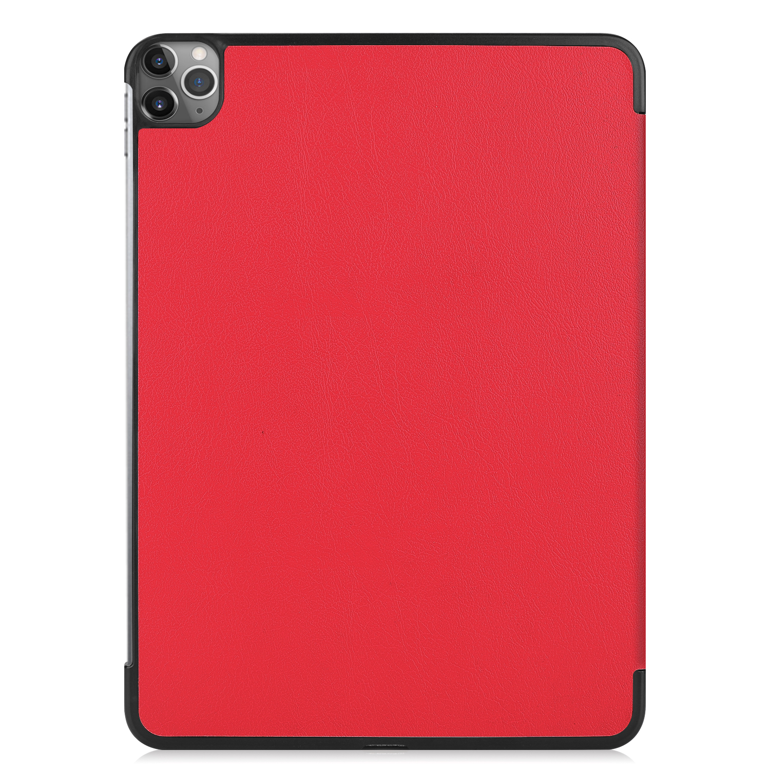 LOBWERK Hülle Schutzhülle Bookcover für iPad 2020 Apple Kunstleder, Rot 12.9 12.9 Pro