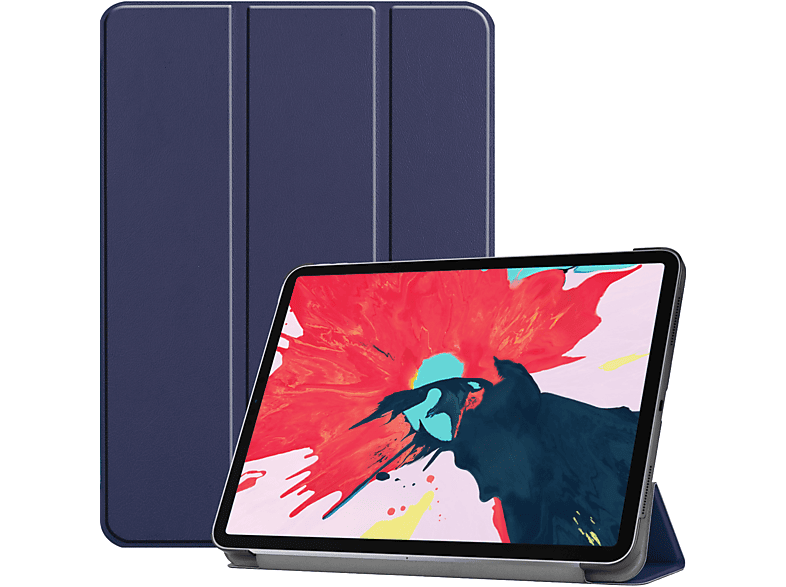 LOBWERK Hülle Schutzhülle Bookcover für Apple iPad Pro 11 2020 /2021 11 Zoll Kunstleder, Blau | Tablet Bookcover