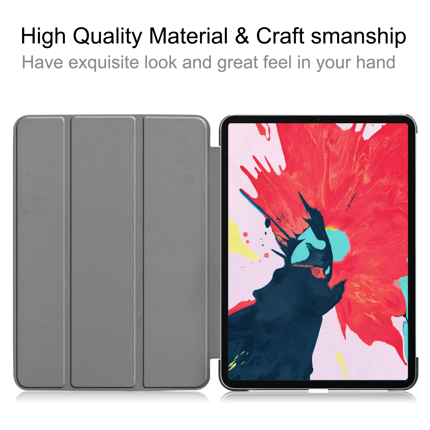 LOBWERK Hülle iPad 2020 Schutzhülle Pro Apple /2021 Kunstleder, Blau für 11 Bookcover Zoll 11