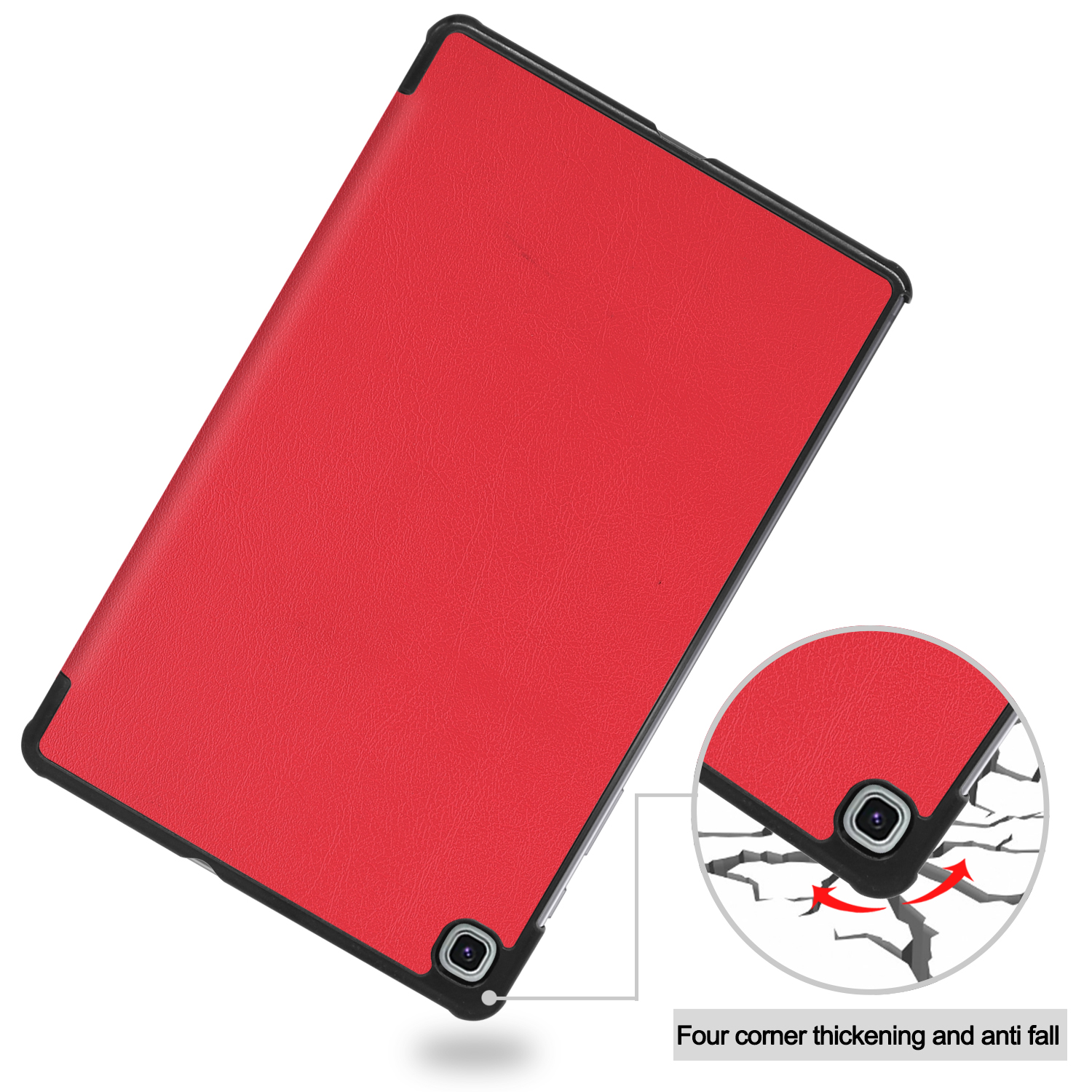 LOBWERK Hülle Schutzhülle Bookcover für Lite Samsung 10,4 Zoll S6 P610 Kunstleder, P615 Rot Tab