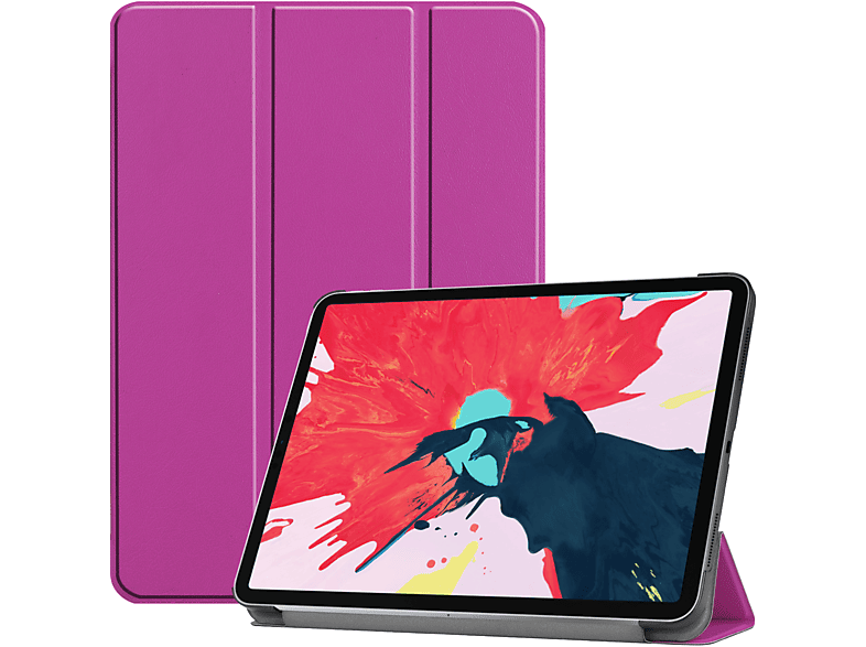 LOBWERK Hülle Schutzhülle iPad Kunstleder, Apple Bookcover 11 2020 Zoll /2021/2022 Lila für Pro 11