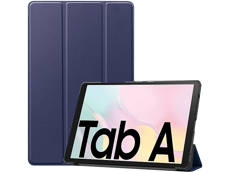 LOBWERK Hülle Schutzhülle Bookcover für Samsung Galaxy Tab A7 SM-T500 T505 Kunstleder, Blau