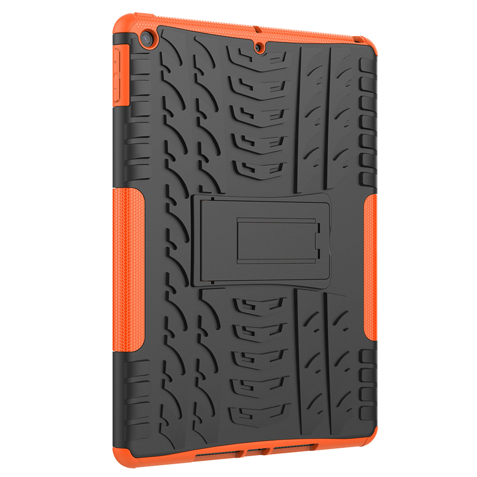 LOBWERK Hülle Schutzhülle Bookcover für Apple 10.2 Zoll Kunststoff, iPad 2019/2020/2021 Orange