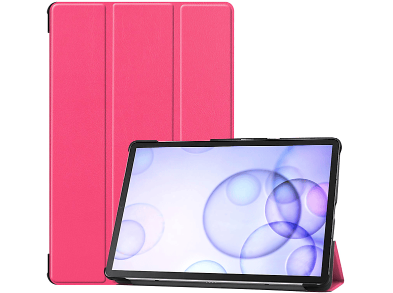 LOBWERK Hülle Schutzhülle Bookcover für Galaxy SM-T860 10.5 Zoll Tab S6 Samsung Kunstleder, Pink