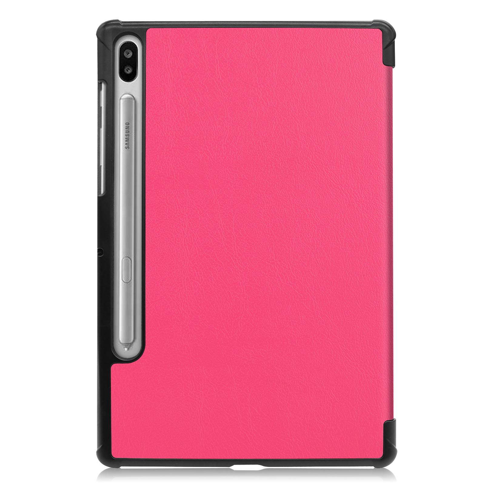 LOBWERK 2in1 SM-T860 10.5 Samsung Bookcover Set Kunstleder, Pink SM-T865 für + Case (Schutzhülle S6 Galaxy Tab Schutzglas)