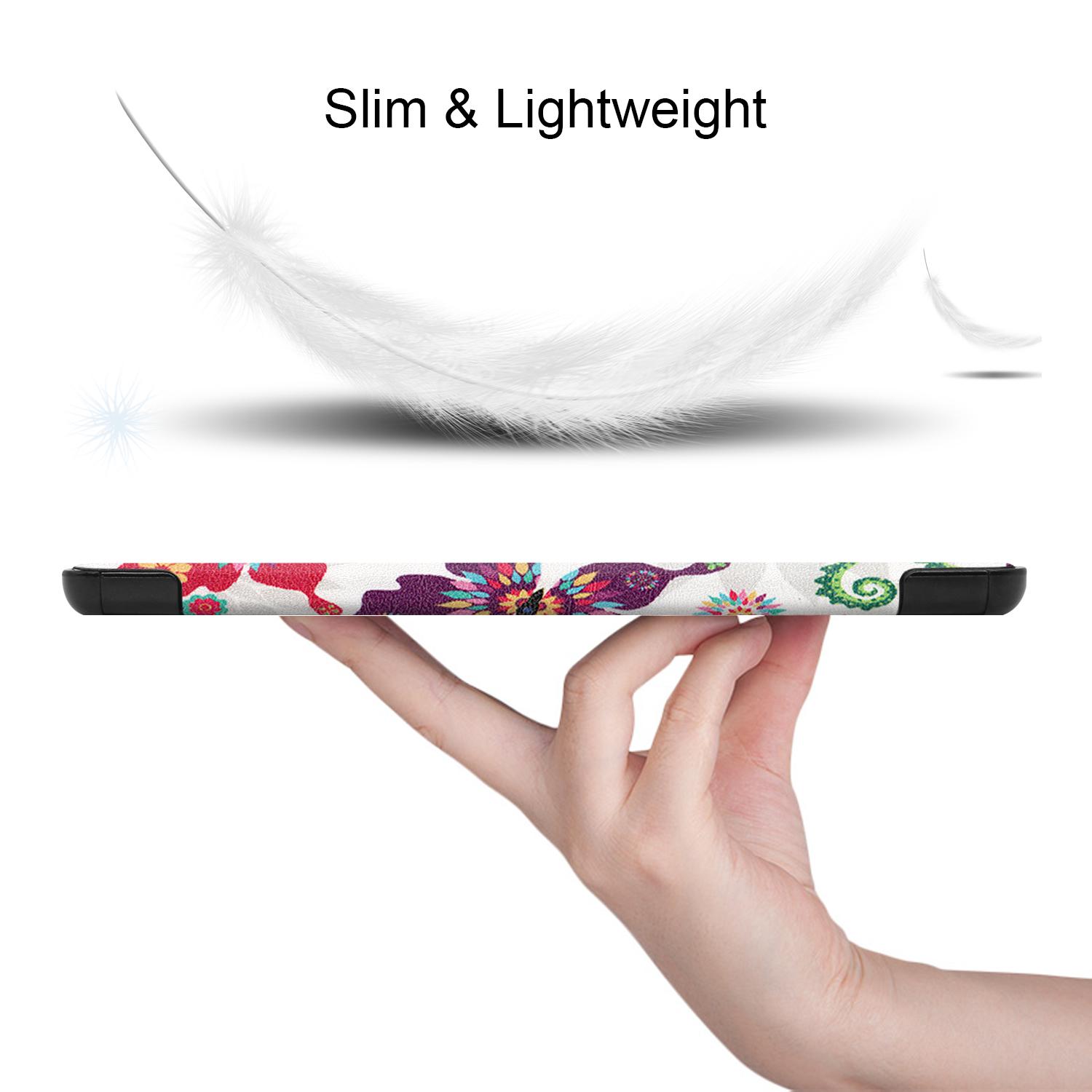 LOBWERK Hülle Schutzhülle Galaxy S7 Samsung Bookcover Mehrfarbig Kunstleder, Tab für SM-T870/T875/X700