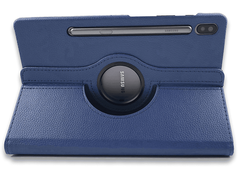 LOBWERK Hülle Schutzhülle Bookcover für Samsung Galaxy Tab S7/S8 T870/T875/X700 SM-T870 SM-T875 SM-X700 SM-X706 Zoll Kunstleder, Blau