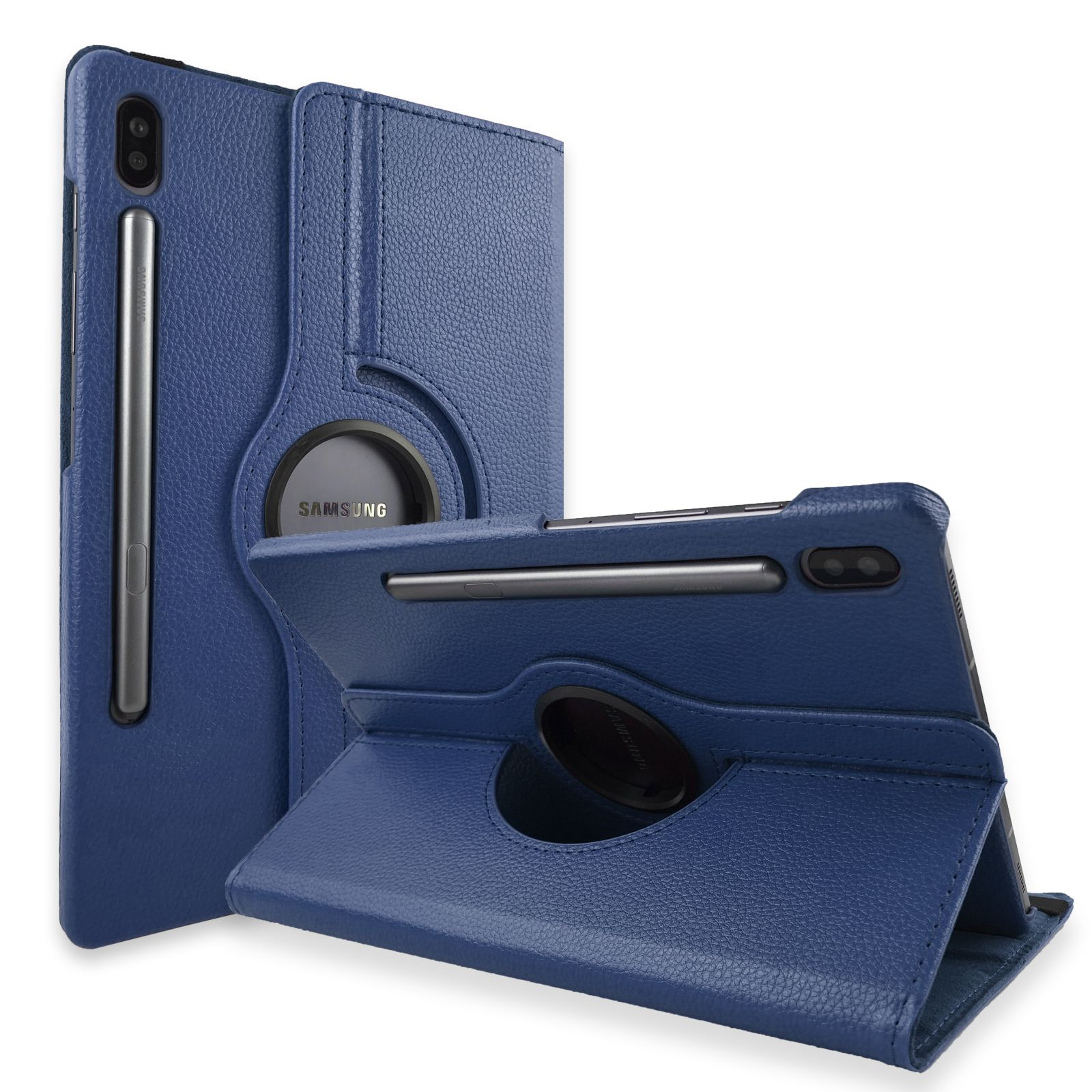 Schutzhülle SM-X706 S7/S8 Tab Kunstleder, T870/T875/X700 Hülle SM-T870 LOBWERK für Bookcover Blau SM-X700 Zoll Galaxy Samsung SM-T875