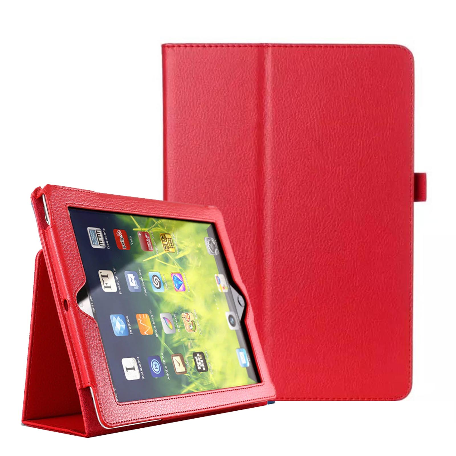 iPad Kunstleder, Rot Apple LOBWERK Zoll Schutzhülle Bookcover 2019/2020/2021 für Hülle 10.2