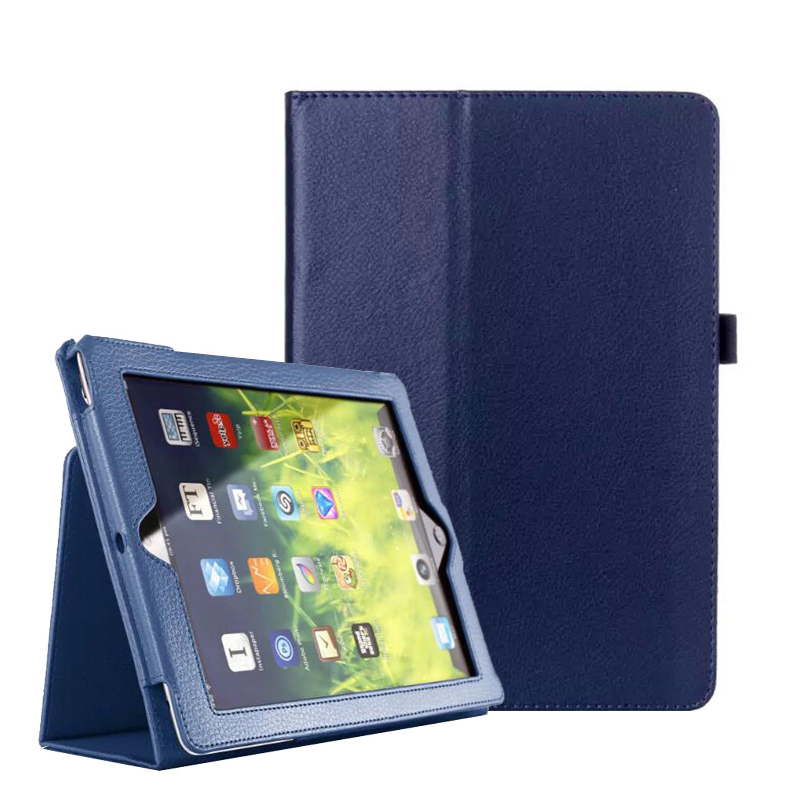 2019/2020/2021 10.2 Apple Schutzhülle Hülle für LOBWERK Kunstleder, Blau iPad Zoll Bookcover