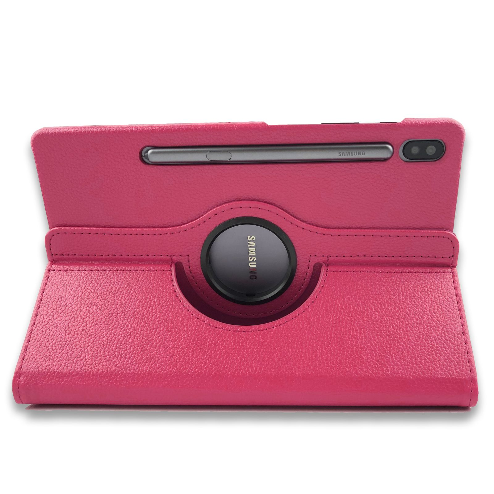 Samsung Galaxy 10.5 SM-T860 Pink Hülle Kunstleder, Tab Zoll Schutzhülle Bookcover für S6 LOBWERK